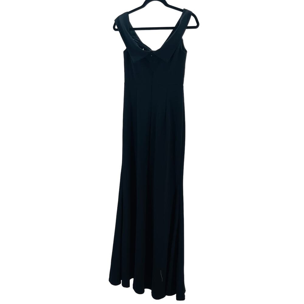 LULU'S SZ S Song of Love Black Off-the-Shoulder Maxi Party Gown Dress B41 flaw
